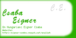 csaba eigner business card